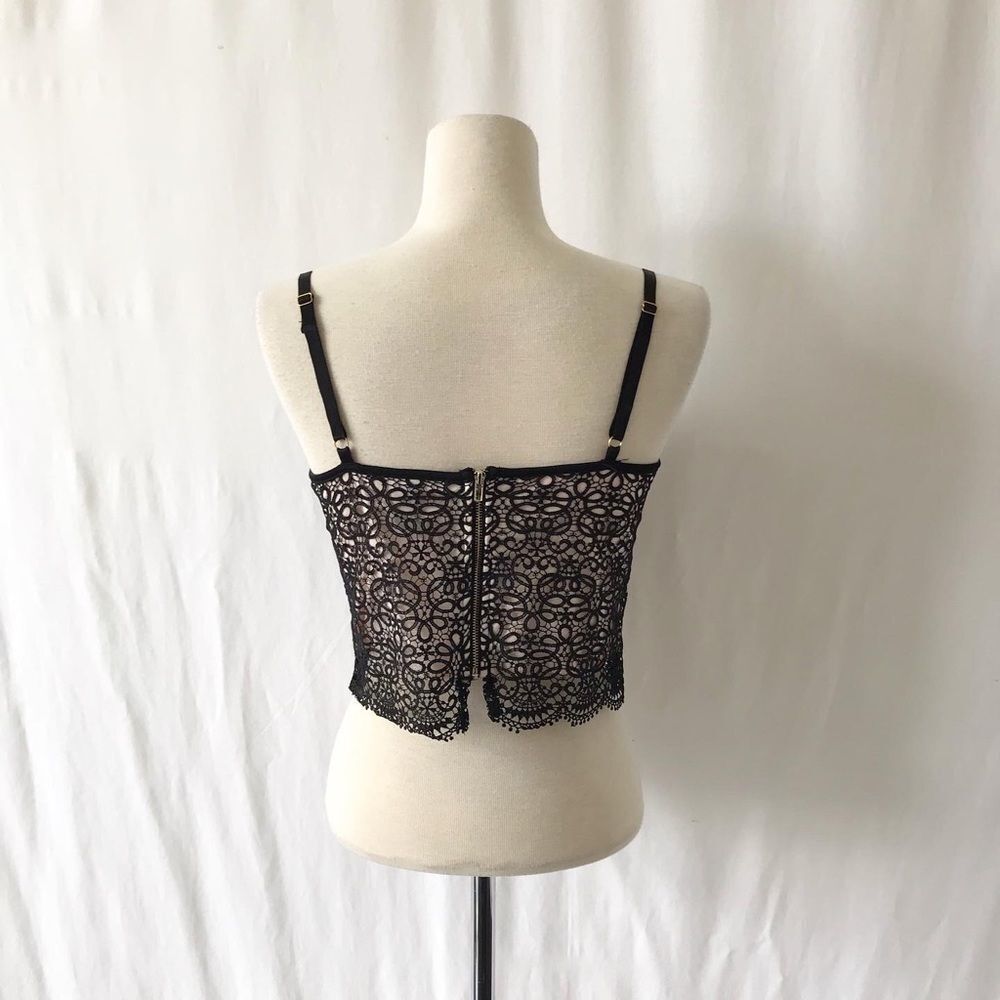 Revamped black/nude lace corset Whimsy Goth E Girl Baddie size L (Fits Small) - Picture 6 of 10